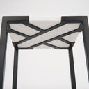 Lucas III Set of 2 15L x 15W 12L x 12W White Marble WBlack Iron Frame Accent Tables - Default Title