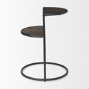 Arlo 205L x 205W x 244H Brown Wood WBlack Metal End Table - Default Title
