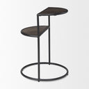 Arlo 205L x 205W x 244H Brown Wood WBlack Metal End Table - Default Title