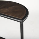 Arlo 205L x 205W x 244H Brown Wood WBlack Metal End Table - Default Title