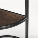 Arlo 205L x 205W x 244H Brown Wood WBlack Metal End Table - Default Title