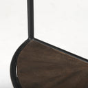 Arlo 205L x 205W x 244H Brown Wood WBlack Metal End Table - Default Title