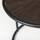 Arlo 205L x 205W x 244H Brown Wood WBlack Metal End Table - Default Title