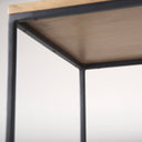 Morris 1975 L x 150W x 725H Beige Wood WBlack Metal Frame 4-Tier Shelving Unit - Default Title