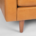 Olaf 882L x 378W x 350H Tan Leather Sofa - Default Title