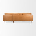 Elton 1114L x 681W x 343H Tan Leather Right Chaise Sectional - Default Title