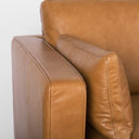 Elton 1114L x 681W x 343H Tan Leather Right Chaise Sectional - Default Title