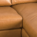 Elton 1114L x 681W x 343H Tan Leather Right Chaise Sectional - Default Title
