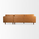 Svend 1114L x 680W x 339H Tan Leather Right Chaise Sectional Sofa - Default Title