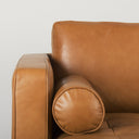 Svend 1114L x 680W x 339H Tan Leather Right Chaise Sectional Sofa - Default Title
