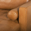 Svend 1114L x 680W x 339H Tan Leather Right Chaise Sectional Sofa - Default Title