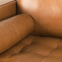 Svend 1114L x 680W x 339H Tan Leather Right Chaise Sectional Sofa - Default Title