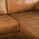 Svend 1114L x 680W x 339H Tan Leather Right Chaise Sectional Sofa - Default Title