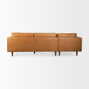 Svend 1114L x 680W x 339H Tan Leather Left Chaise Sectional Sofa - Default Title