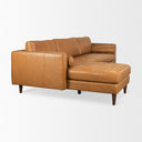 Svend 1114L x 680W x 339H Tan Leather Left Chaise Sectional Sofa - Default Title