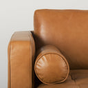 Svend 1114L x 680W x 339H Tan Leather Left Chaise Sectional Sofa - Default Title