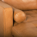 Svend 1114L x 680W x 339H Tan Leather Left Chaise Sectional Sofa - Default Title