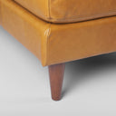 Svend 1114L x 680W x 339H Tan Leather Left Chaise Sectional Sofa - Default Title