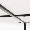 Lucas 30x30 White Marble Top Black Metal Base Coffee Table - Default Title