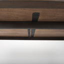 Nicholas II 72x39 Brown Solid Wood Top MetalWood Leg Dining Table - Default Title