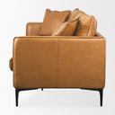 Lake Como 858L x 366W x 323H Tan Leather Three Seater Sofa - Default Title