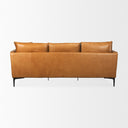 Lake Como 858L x 366W x 323H Tan Leather Three Seater Sofa - Default Title