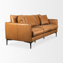Lake Como 858L x 366W x 323H Tan Leather Three Seater Sofa - Default Title