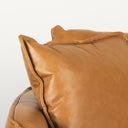 Lake Como 858L x 366W x 323H Tan Leather Three Seater Sofa - Default Title