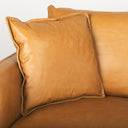 Lake Como 858L x 366W x 323H Tan Leather Three Seater Sofa - Default Title