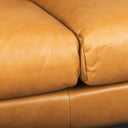 Lake Como 858L x 366W x 323H Tan Leather Three Seater Sofa - Default Title