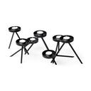 Meira Black Metal Seven Votive Table Candle Holder - Default Title