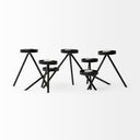 Meira Black Metal Seven Votive Table Candle Holder - Default Title