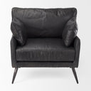Cochrane 345L x 330W x 325H Black Leather Wrapped Chair - Default Title