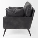 Cochrane 345L x 330W x 325H Black Leather Wrapped Chair - Default Title