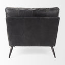 Cochrane 345L x 330W x 325H Black Leather Wrapped Chair - Default Title