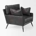 Cochrane 345L x 330W x 325H Black Leather Wrapped Chair - Default Title