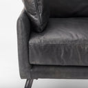 Cochrane 345L x 330W x 325H Black Leather Wrapped Chair - Default Title