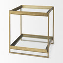 Trey Gold Metal WGlass Accent Table - Default Title