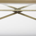 Trey 720L x 160W x 300H Gold Metal WGlass Console Table - Default Title
