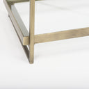 Trey 720L x 160W x 300H Gold Metal WGlass Console Table - Default Title