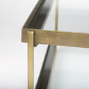 Trey 560L x 320W x 170H Gold Metal WGlass Coffee table - Default Title