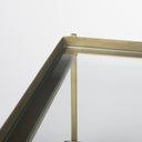 Trey 560L x 320W x 170H Gold Metal WGlass Coffee table - Default Title