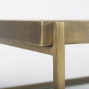 Trey 560L x 320W x 170H Gold Metal WGlass Coffee table - Default Title