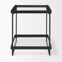 Trey Black Metal WGlass Accent Table - Default Title