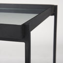 Trey Black Metal WGlass Accent Table - Default Title