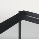 Trey Black Metal WGlass Accent Table - Default Title