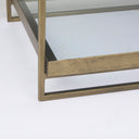 Trey Gold Metal WGlass Accent Table - Default Title