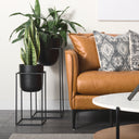 Bumble Set of 2 12L x 12W x 32H Black Plant Stands - Default Title