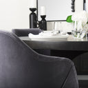 Liesl 54L x 540W x 300H Black Wood W Circular Top Dining Table - Default Title