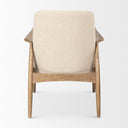 Westan Cream Boucle Fabric WLight Brown Wood Accent Chair - Default Title